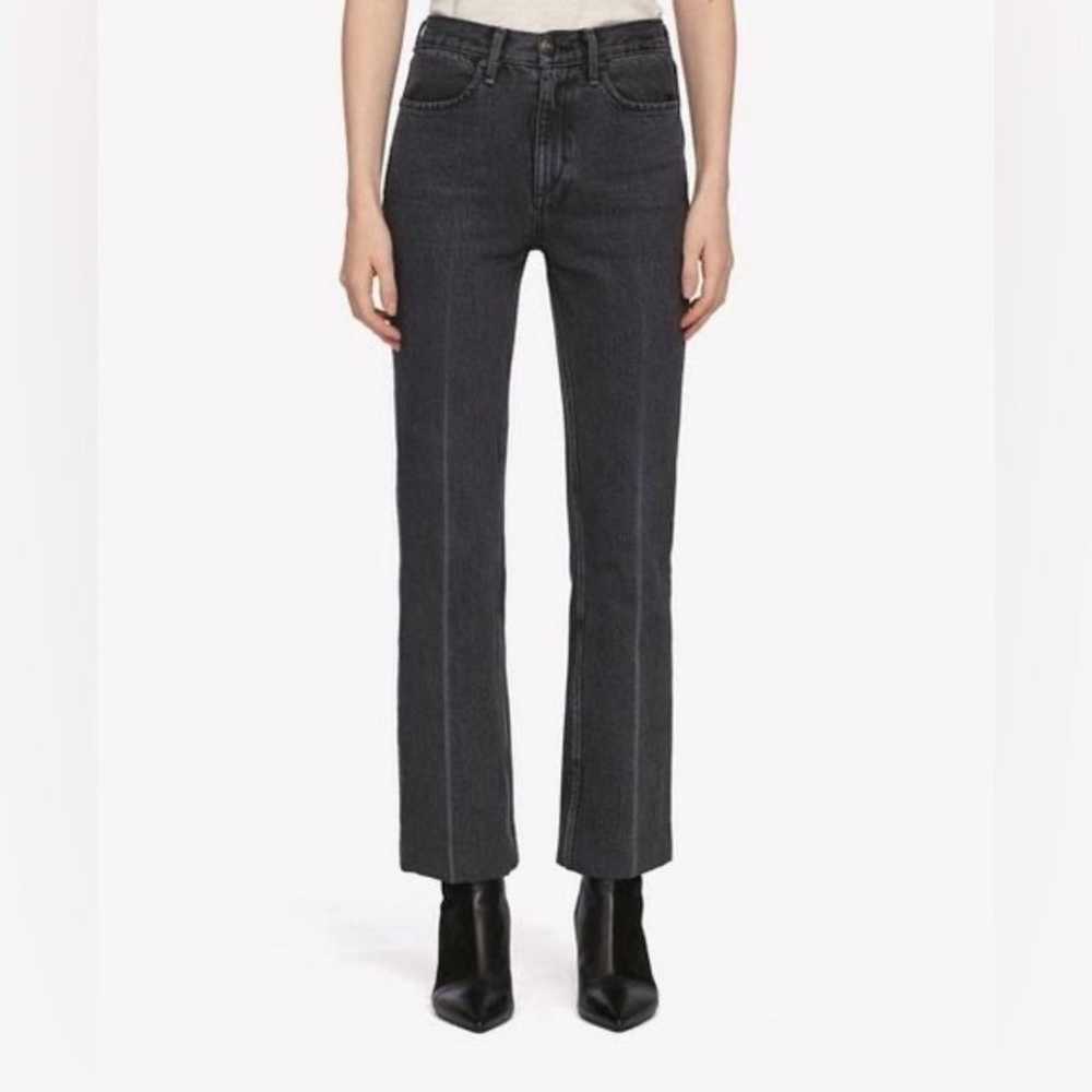 RAG & BONE Dylan High Waist Flare Jeans Grey Kuro - image 4