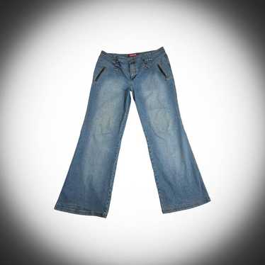 Y2K Plus Size Grunge Bootcut Jeans - image 1
