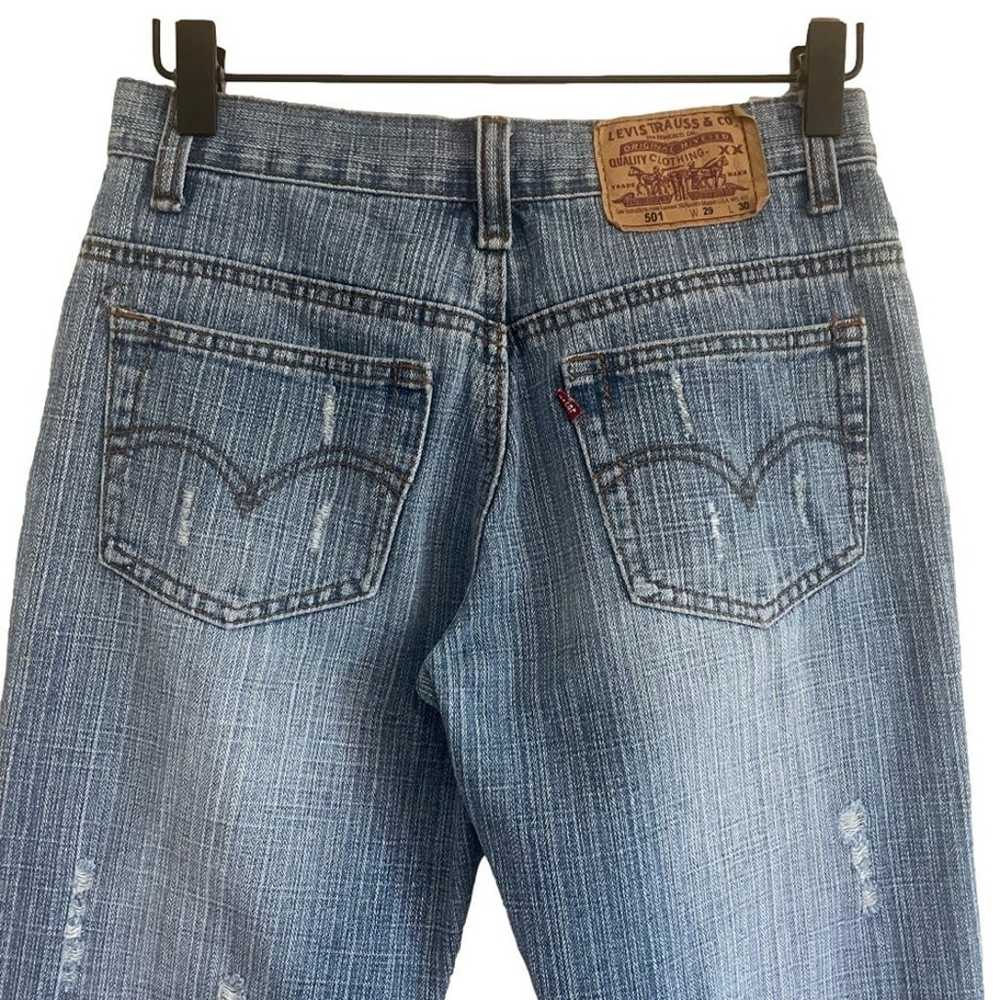 Levi's 501 Vintage Jeans - W29 L30 - Light Blue W… - image 5