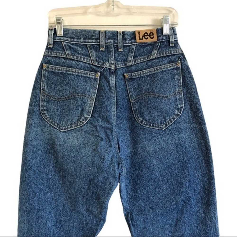 Vintage 90s Lee High Waist Blue Tapered Mom Jeans… - image 3