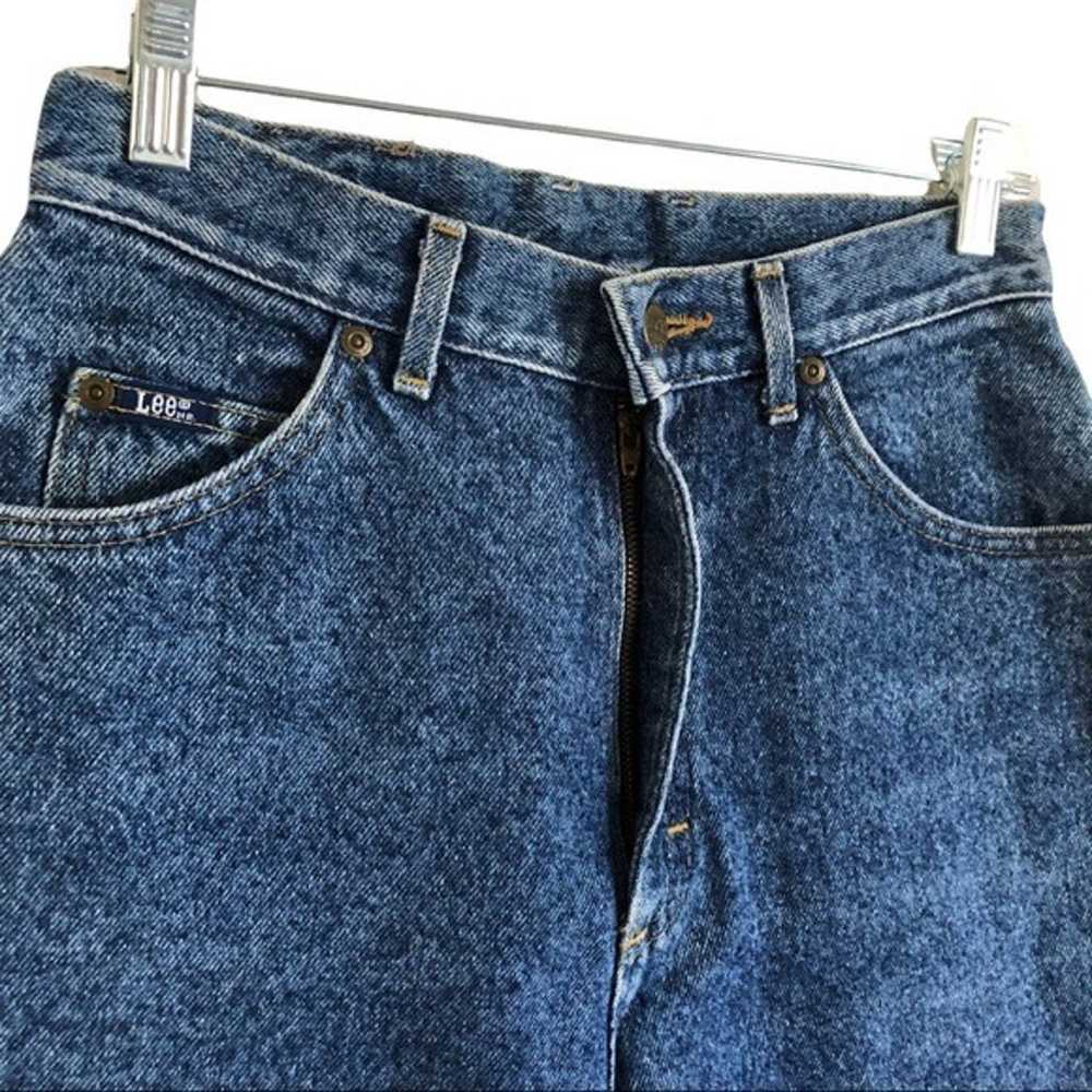Vintage 90s Lee High Waist Blue Tapered Mom Jeans… - image 6