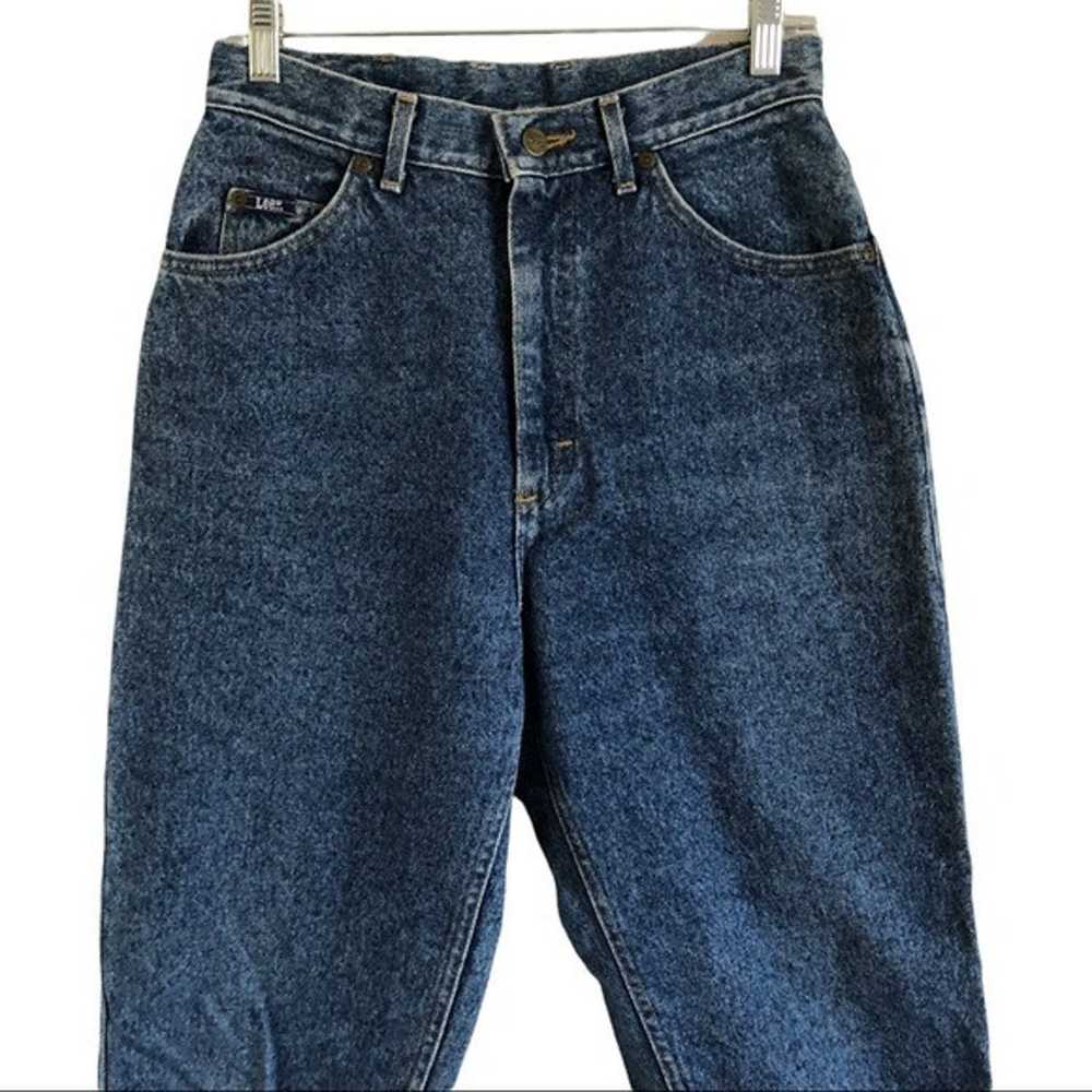 Vintage 90s Lee High Waist Blue Tapered Mom Jeans… - image 7