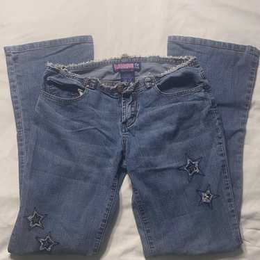 Bubblegum USA dark wash Y2K low rise jeans sz 11/12 10058