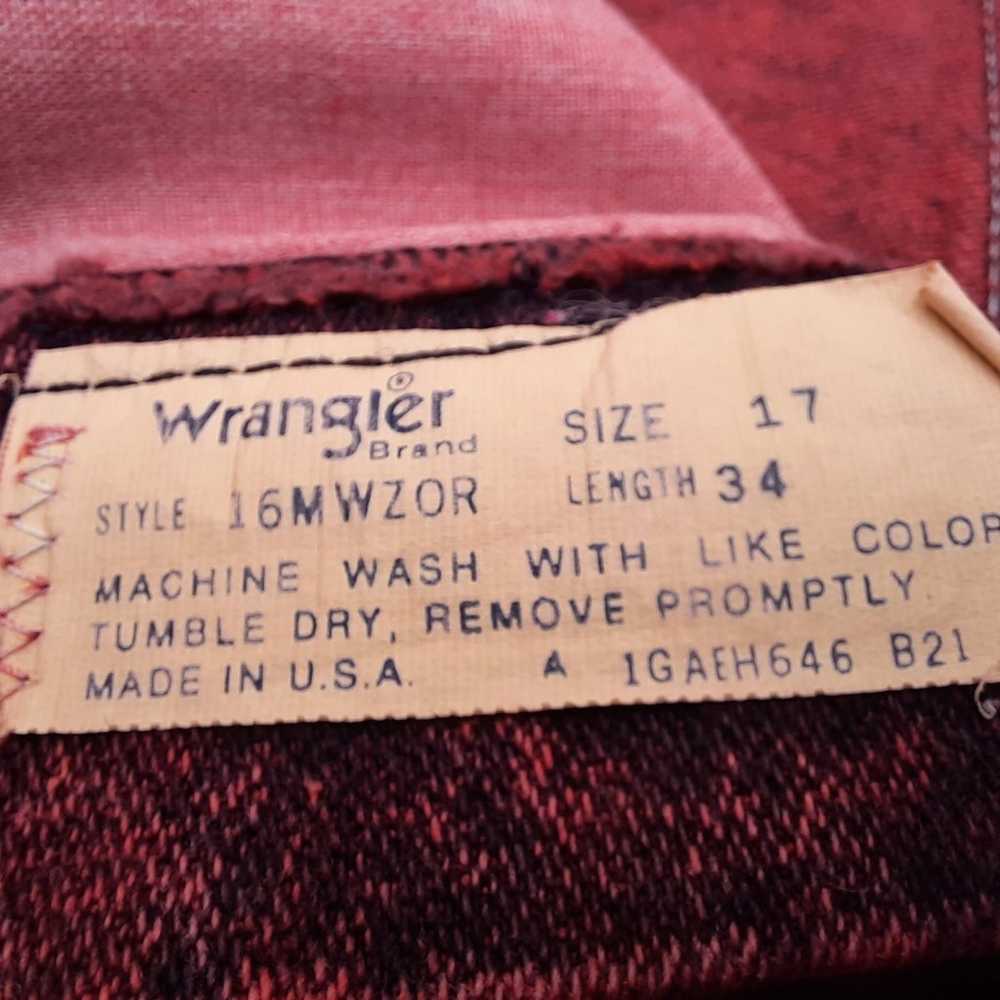 Like New Vintage Wrangler Red Acid Washed High Wa… - image 10