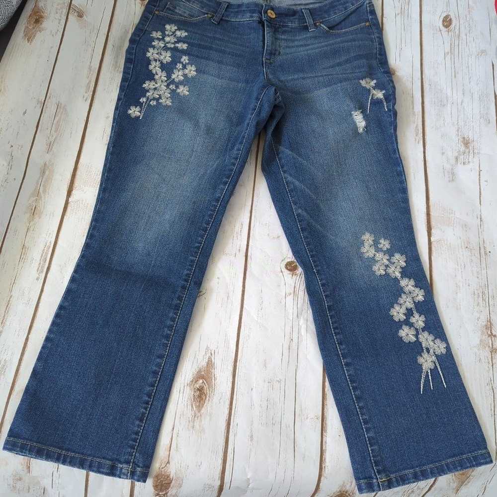 Vintage America Blues boho crop jeans - image 1