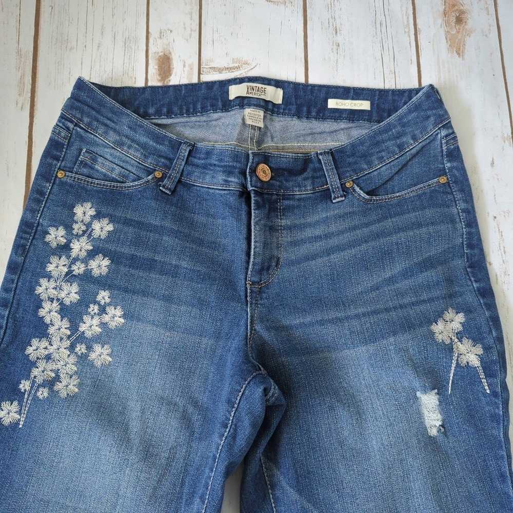 Vintage America Blues boho crop jeans - image 2