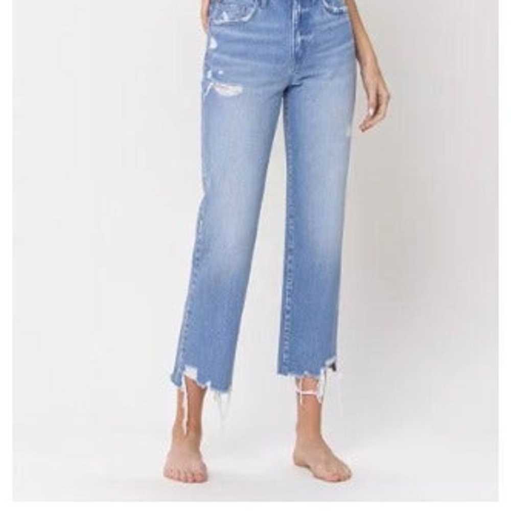 American Rag Cie 90's Style Crop Jeans with Shark… - image 1