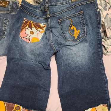 90s Baby Phat Capri Jeans Womens Size 16 Fashion Silver Label