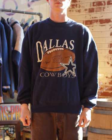 Vtg 90's Dallas Cowboys Pro Line Russell Hoodie Pullover Sweater Size Large  USA