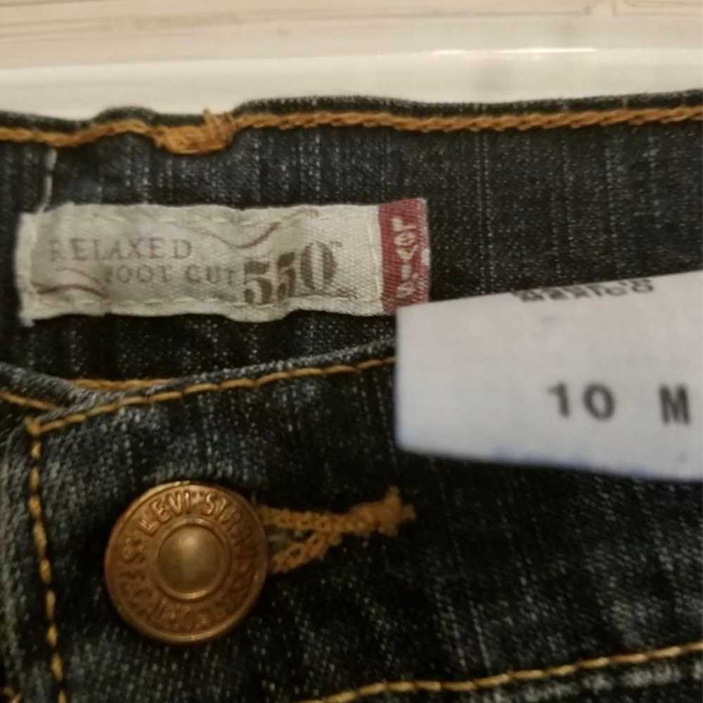 Levi's 550 Relaxed Denim Blue Jeans 10 - image 2