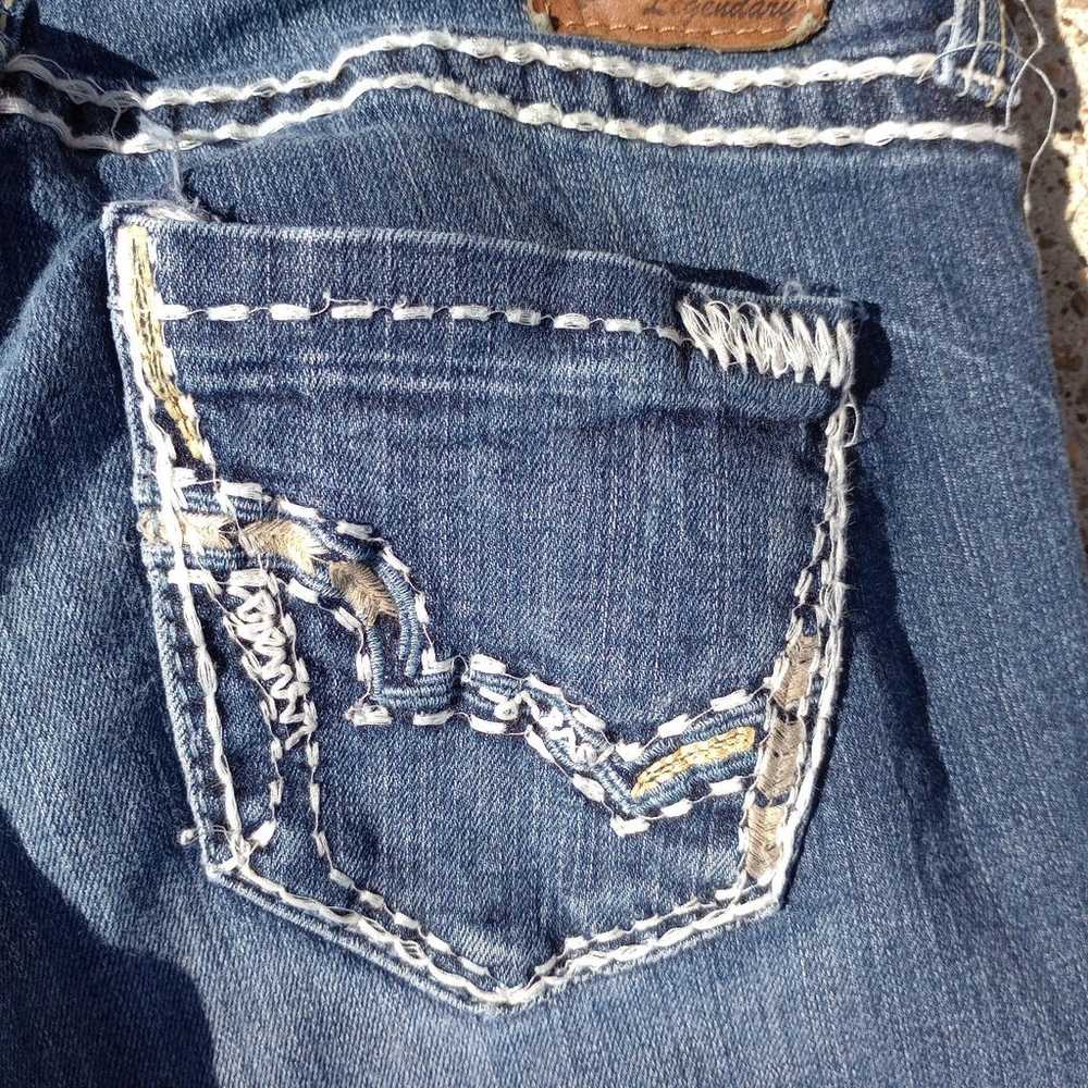 Y2K big star mid rise fit denim jeans women's siz… - image 4