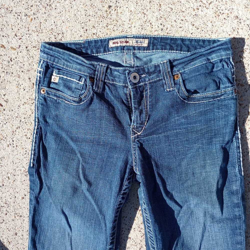 Y2K big star mid rise fit denim jeans women's siz… - image 7