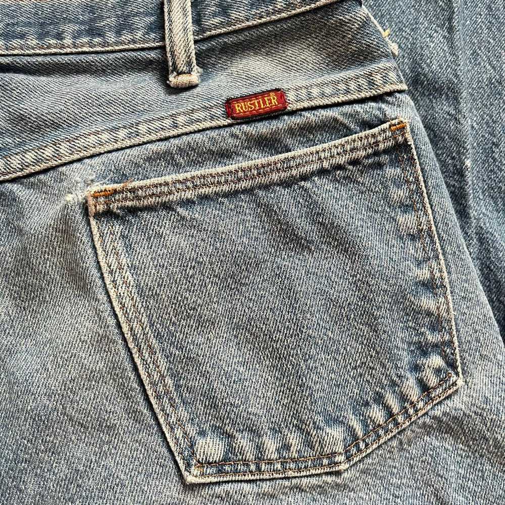 Vintage Rustler Denim Straight Leg Jeans - image 3
