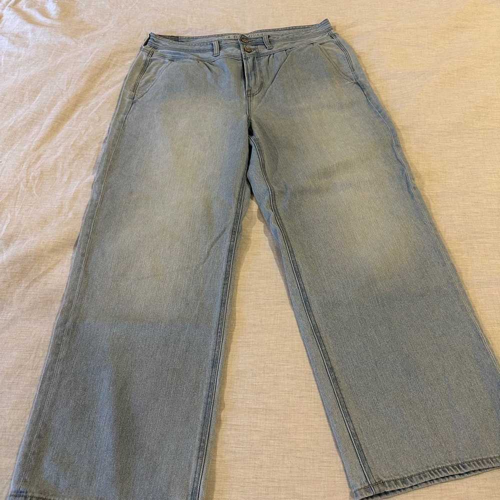 American Eagle AE Jeans, 14, wide leg crop - image 3