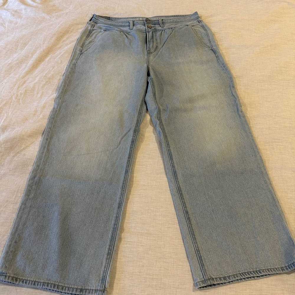 American Eagle AE Jeans, 14, wide leg crop - image 4