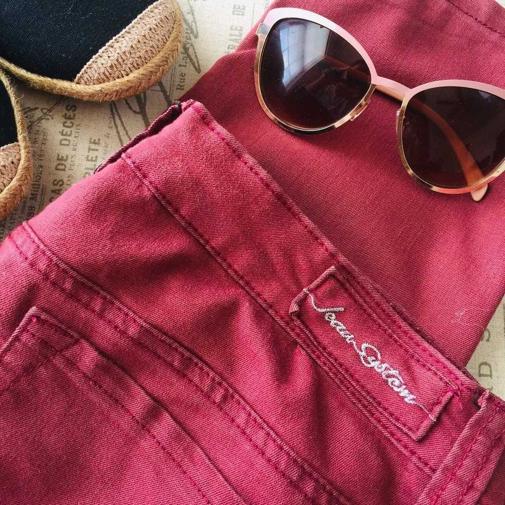 Vintage Brick Red Stretch Jeans - image 2