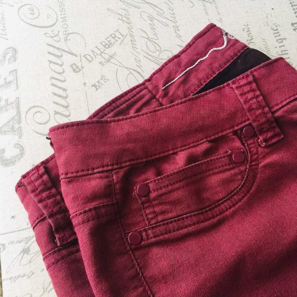 Vintage Brick Red Stretch Jeans - image 4