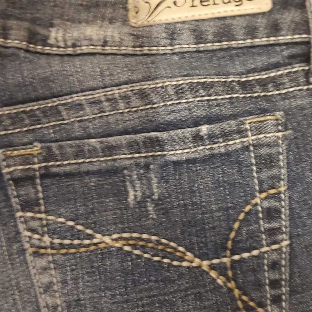 Vintage y2k distressed refuge jeans size 6s - image 4
