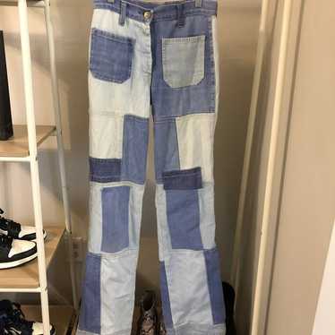 VINTAGE patch flare jeans - image 1