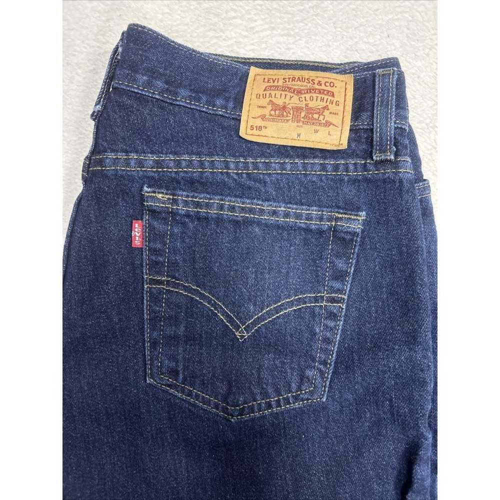 Vtg Levi's 518 Super Low Boot Cut Women's Dark Wa… - image 2