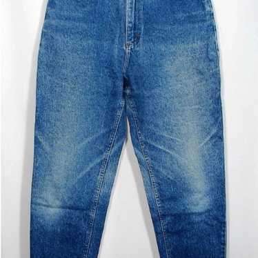 vintage 80s 90s Lee Acid Wash Denim High Waist Mom Jeans Relaxed Tapered 16  L