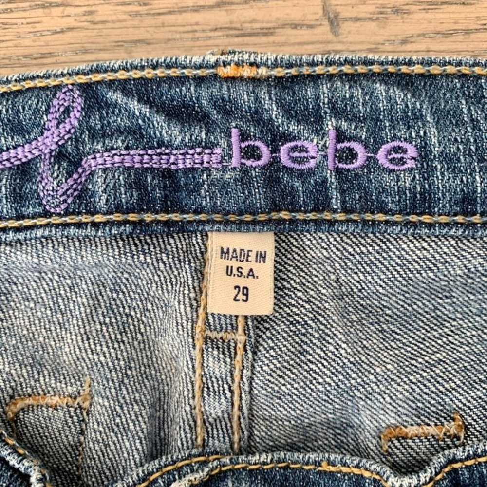 Vintage Bebe Distressed Bootcut Jeans 29 - image 4