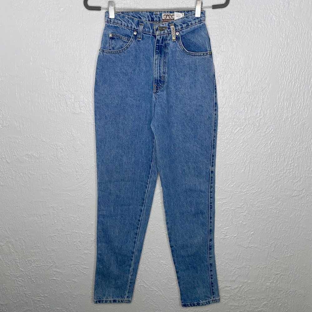 Vintage Sasson 80’s Light Acid Wash Denim Jeans - image 1