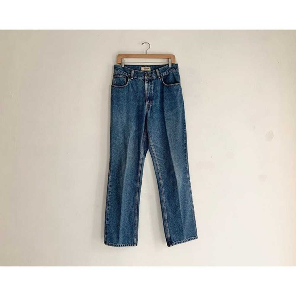 90s vintage jeans LL Bean high waist 31W 1990s - image 2
