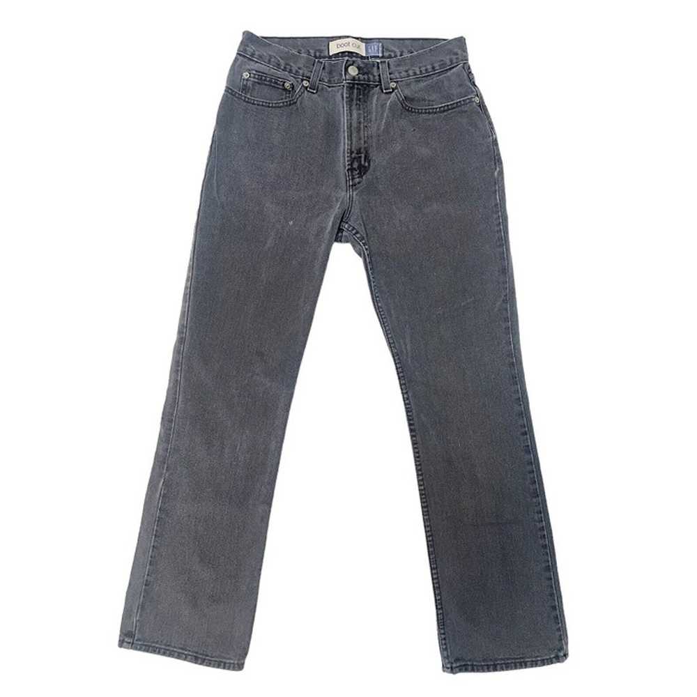 Women’s vintage Gap mid rise black gray denim boo… - image 1