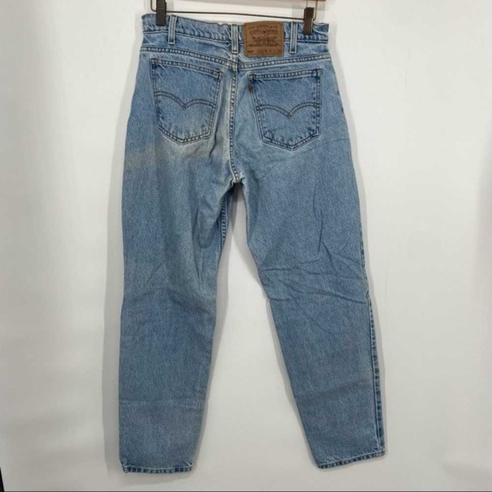 Levi’s Vintage Orange Tab 550 Light Wash Taper Le… - image 4