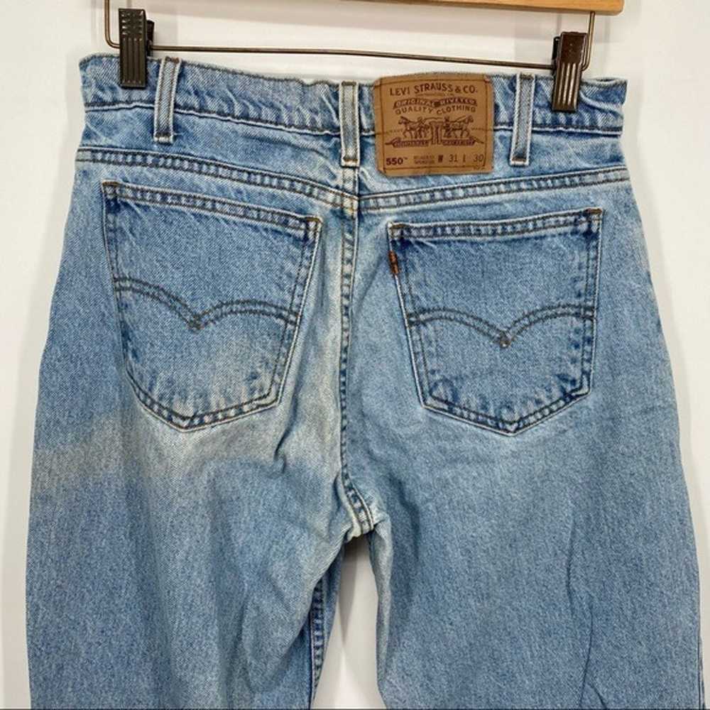 Levi’s Vintage Orange Tab 550 Light Wash Taper Le… - image 5