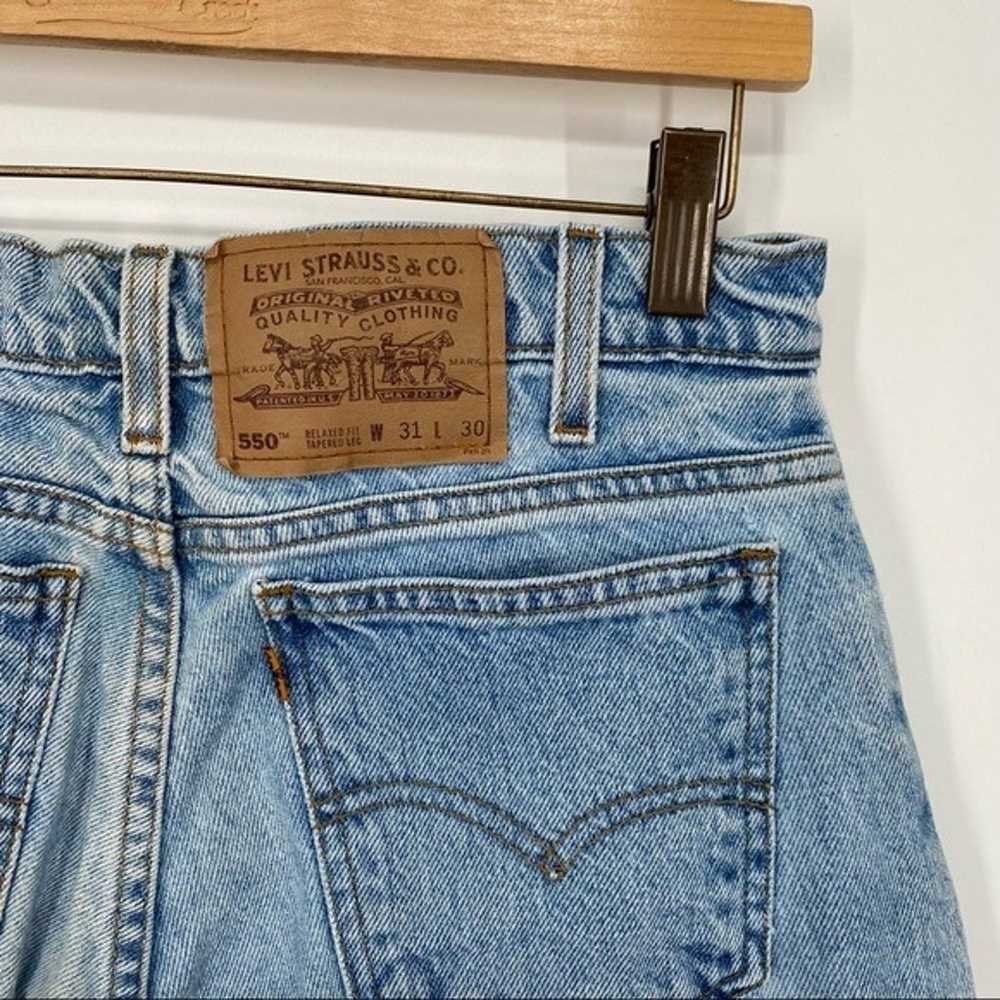 Levi’s Vintage Orange Tab 550 Light Wash Taper Le… - image 6