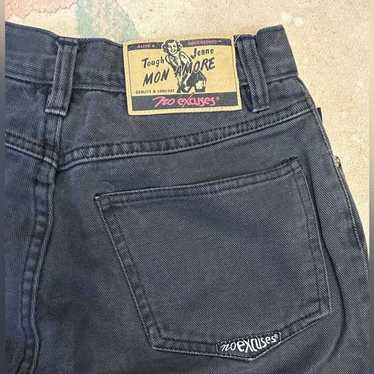 Vintage Black High Waisted Mom Jeans by No Excuse… - image 1