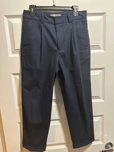Uniqlo Pants Womens Size Large Black Tapered Elastic Waist Hems Pleated  Front
