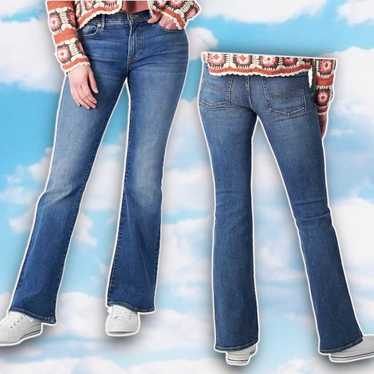 Y2K Vintage Lucky Brand Dark Wash Denim Low Rise Boot Cut Flare Leg Jeans  10/30
