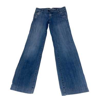 American Eagle Women's Size 4 Short Artist Flare Jeans Blue 29x30