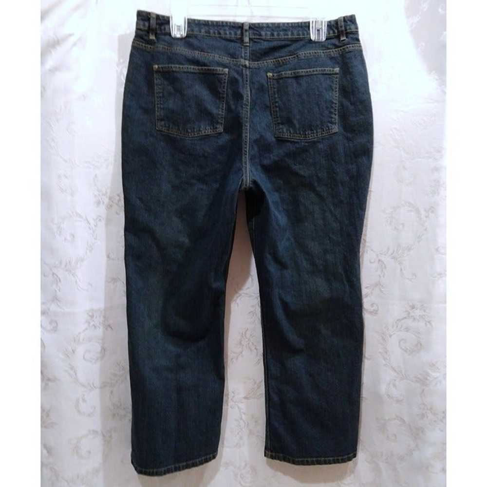 Vintage 90s High Waist Dark Wash Boot Cut Jeans 2… - image 2