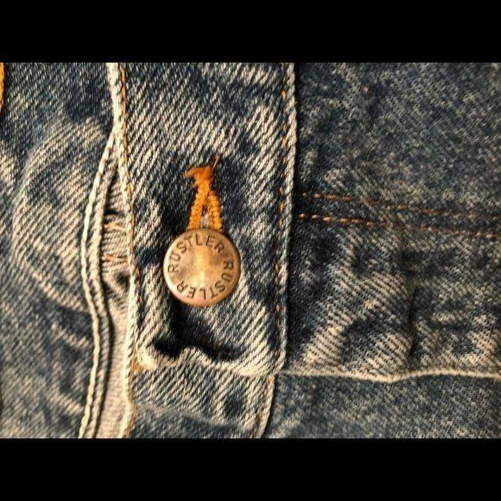 Rustler Jeans Womens Size 33x30 Vintage Denim Blu… - image 3