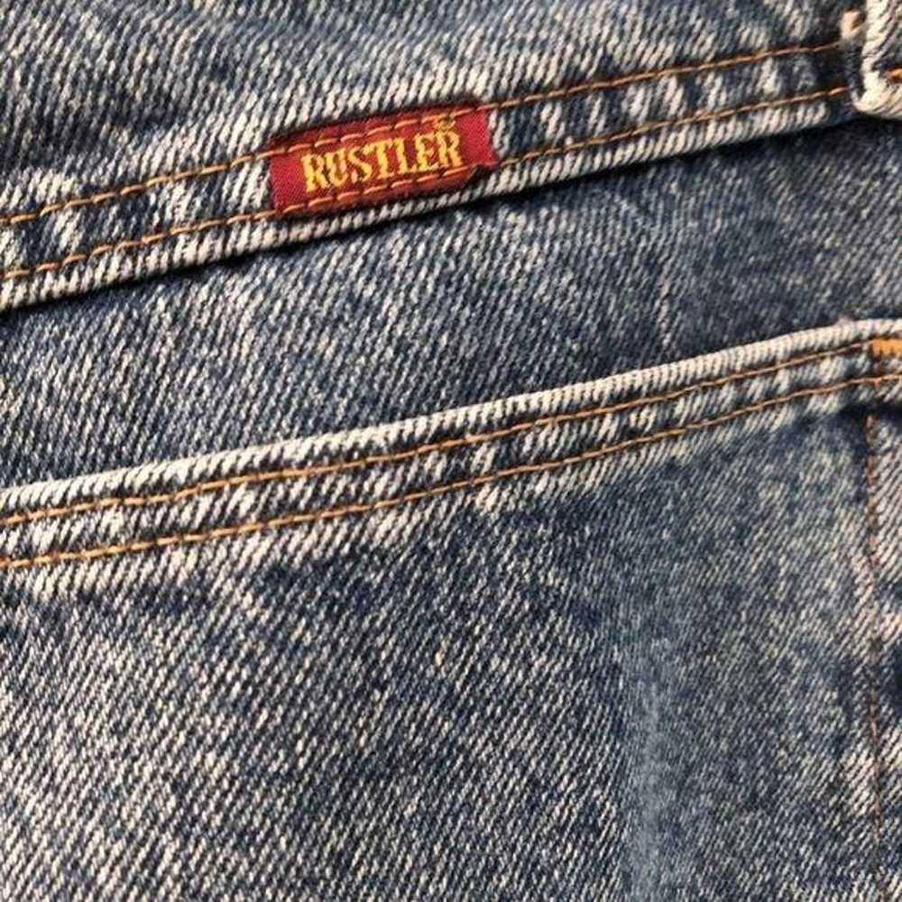 Rustler Jeans Womens Size 33x30 Vintage Denim Blu… - image 4