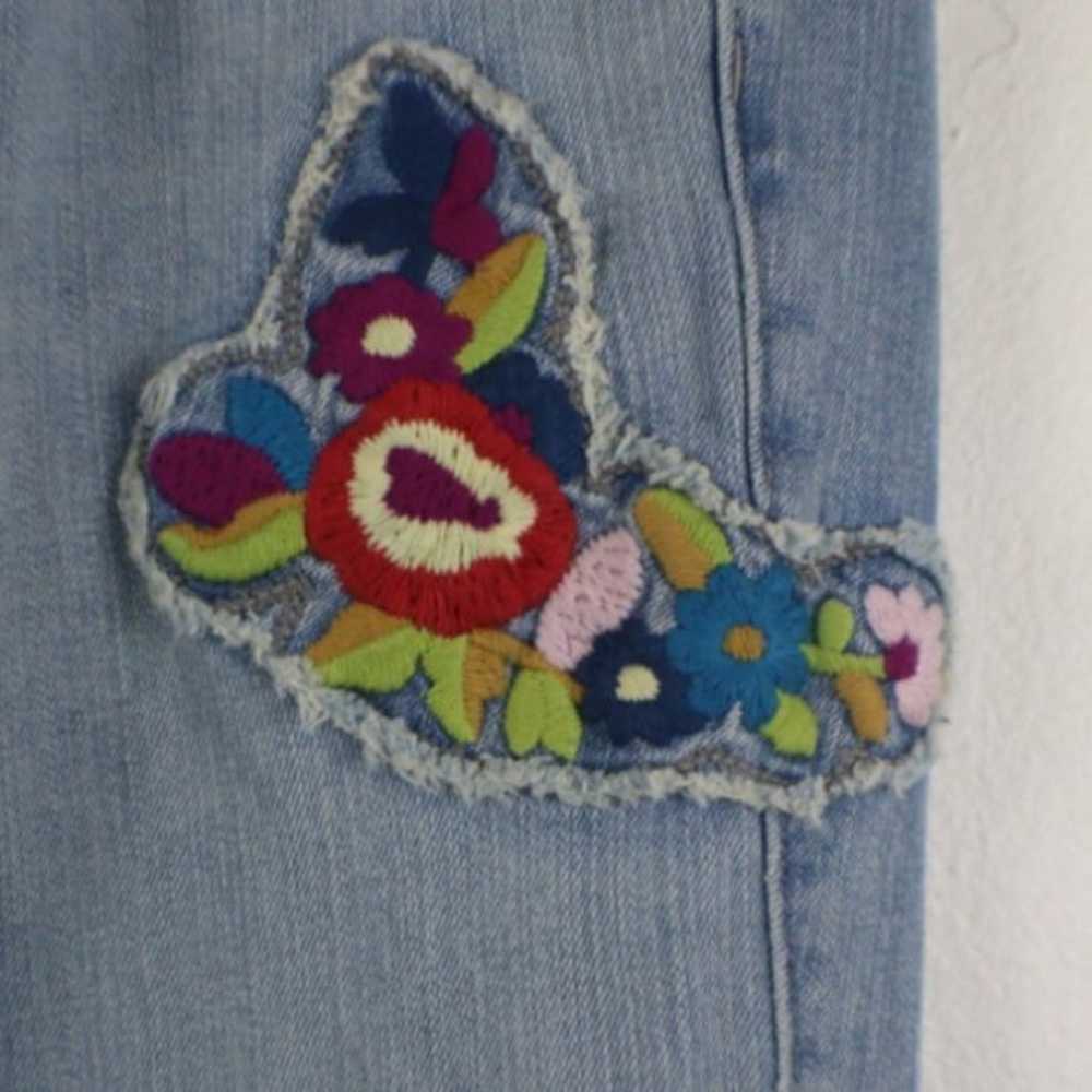Lee Size 28 Cotton Floral Embroiderd Patch Wester… - image 9