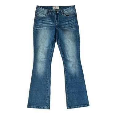 LEI Y2K Dark Wash Low Rise Flare Denim Jeans 