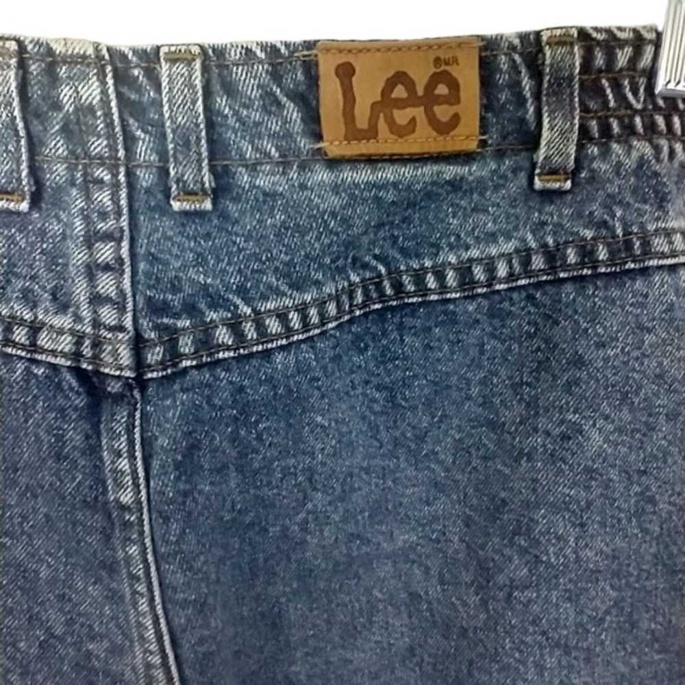 Vintage Lee high rise stretch waistband denim Mom… - image 4