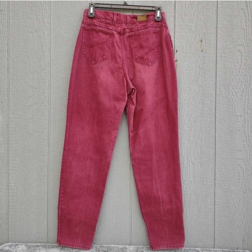 Vintage Lee Maroon Jeans Size 16 Long - image 2