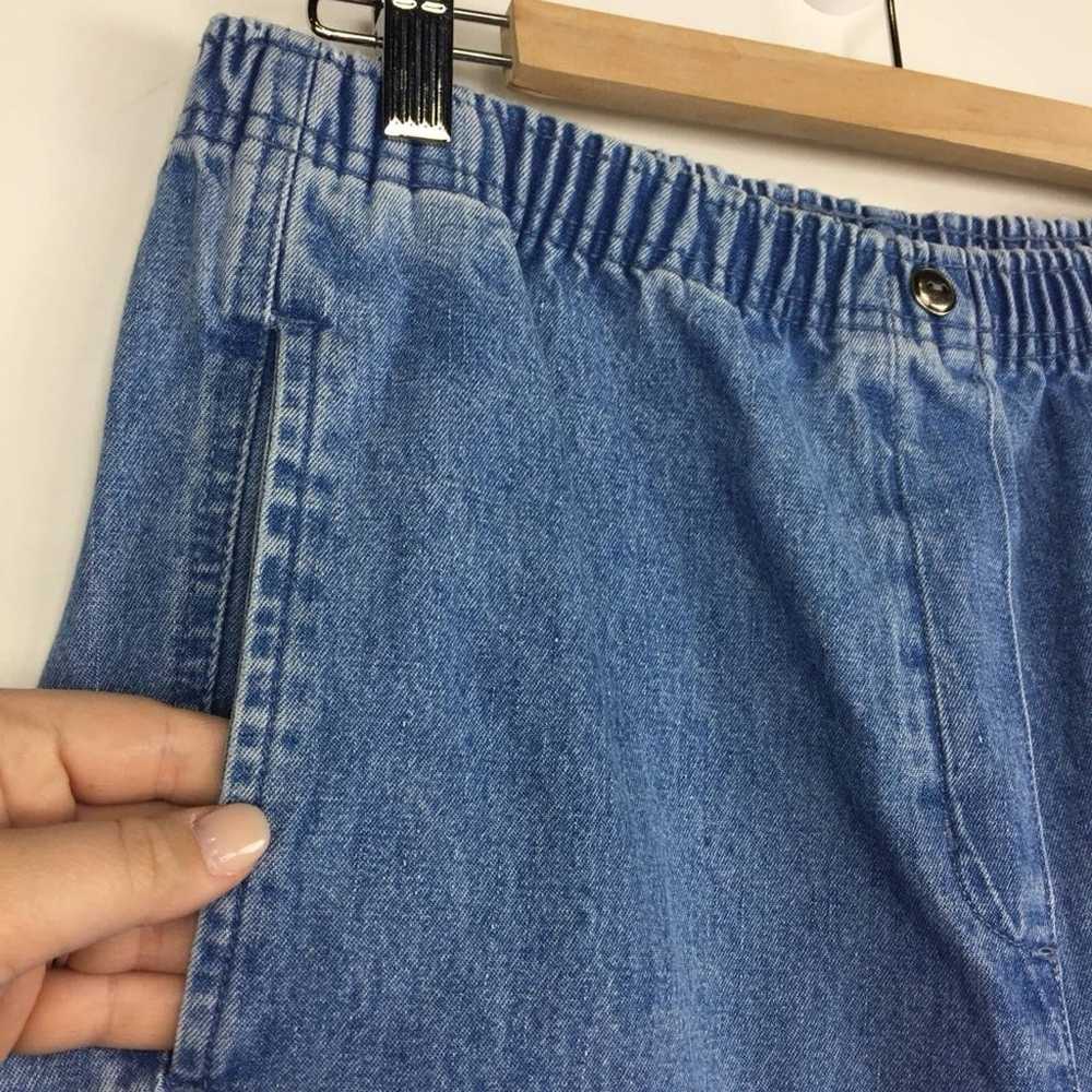 Vintage 1990's Baggy Cropped Blue Jeans - image 3
