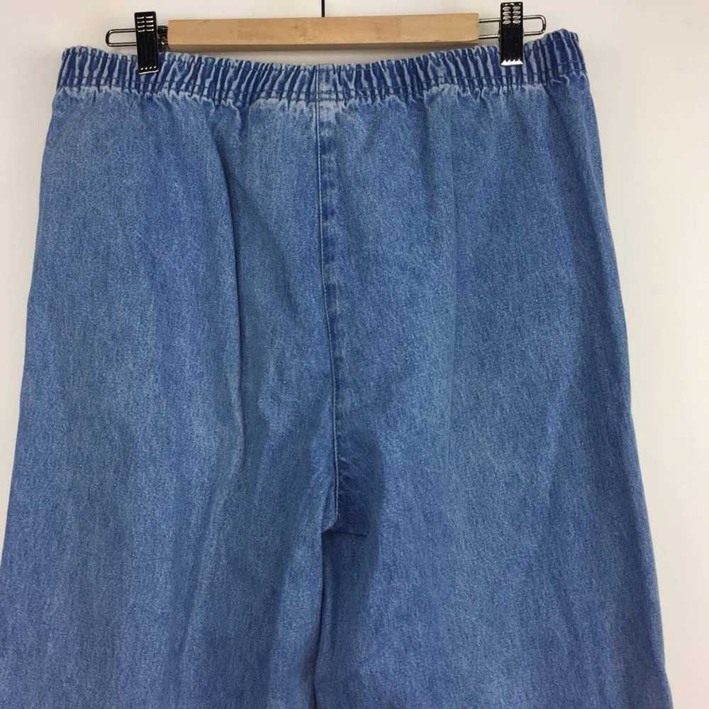 Vintage 1990's Baggy Cropped Blue Jeans - image 7