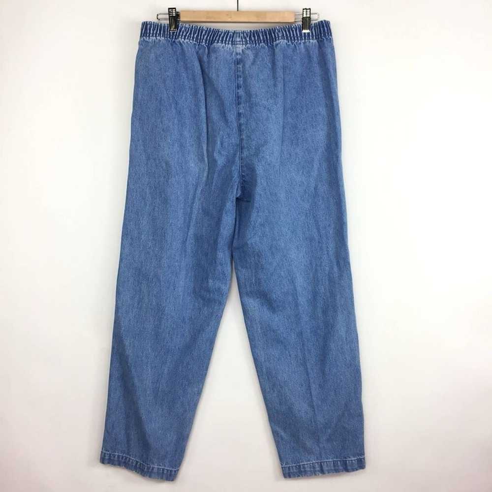 Vintage 1990's Baggy Cropped Blue Jeans - image 8