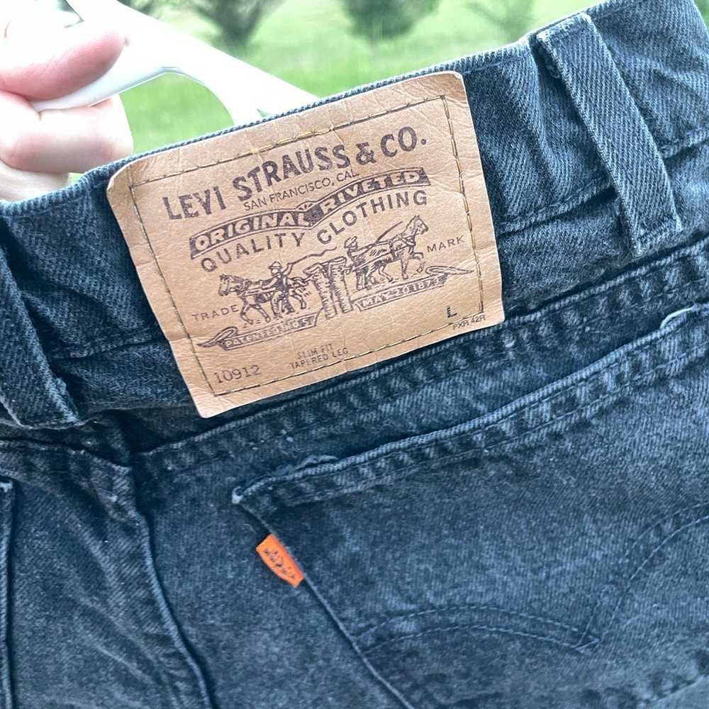 Vintage 70’s Levi’s Jeans Black Denim Orange Tag … - image 7