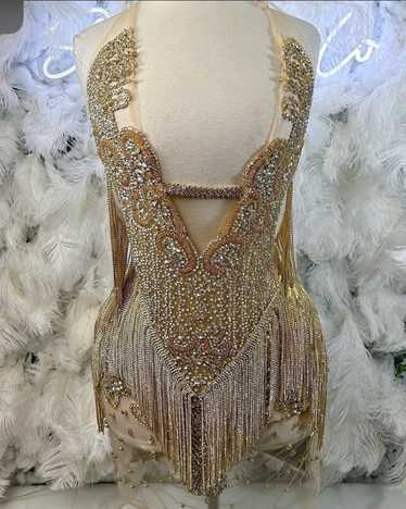 Handmade Luxury beaded maxi dress