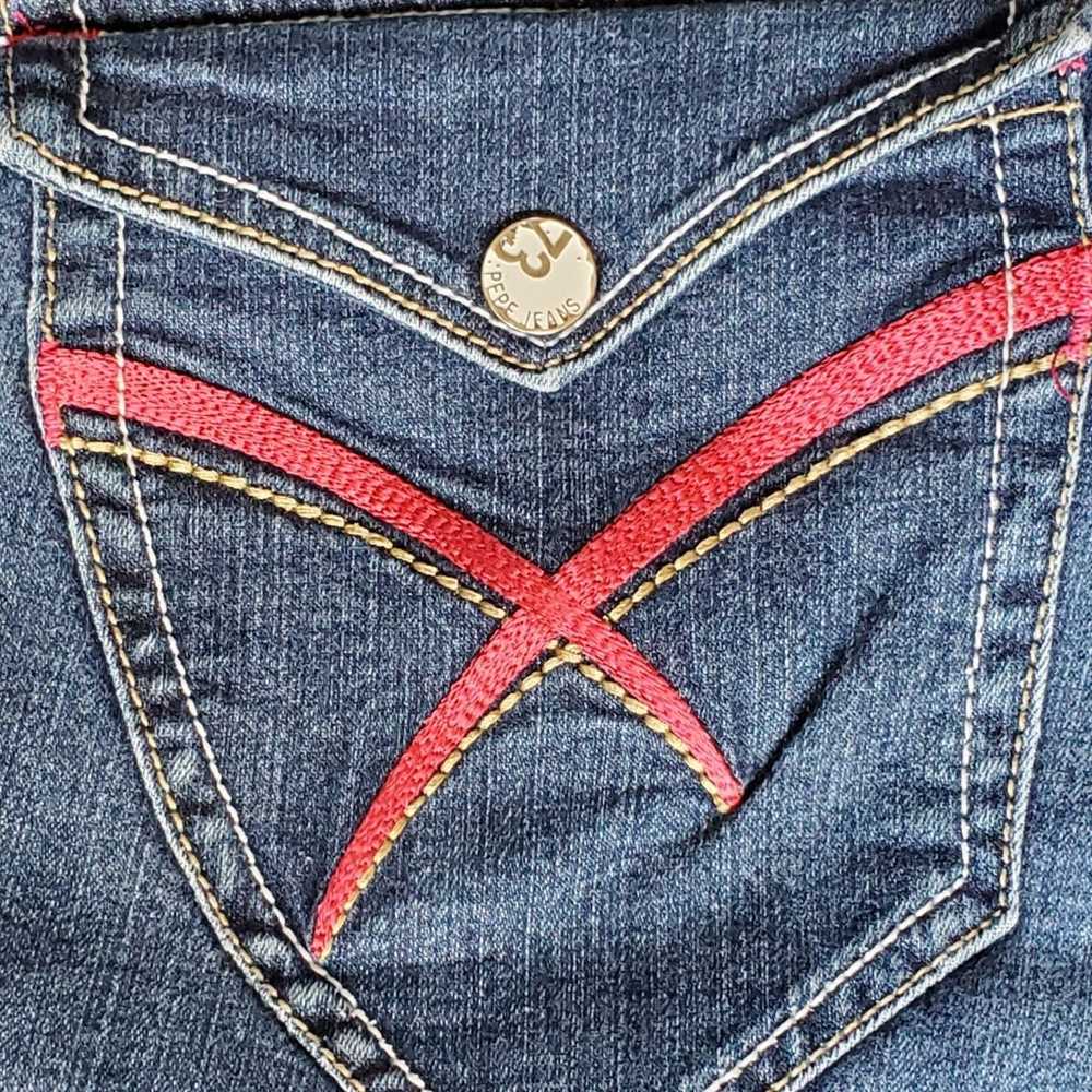 Pepe Jeans London Vintage Pink Detail Jeans Sz 31 - image 12