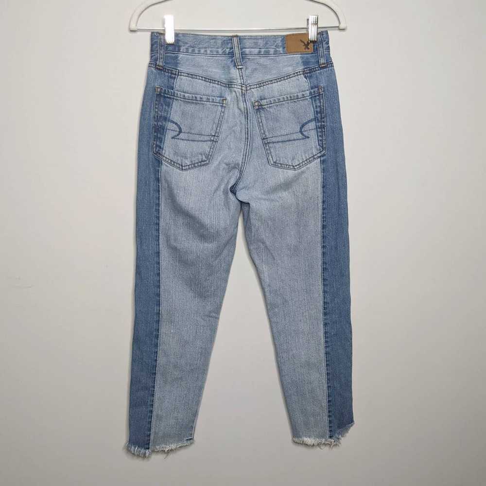 AMERICAN EAGLE • Vintage Hi Rise Two Toned Raw He… - image 7